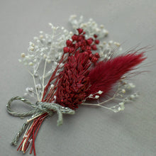 Lade das Bild in den Galerie-Viewer, Trockenblumen Bordeaux/Taupe
