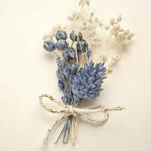 Lade das Bild in den Galerie-Viewer, Trockenblumen Graublau/Créme