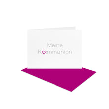Lade das Bild in den Galerie-Viewer, Kommunionskarten Einladung B 6 quer Schleife