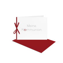 Lade das Bild in den Galerie-Viewer, Kommunionskarten Einladung B 6 quer Schleife