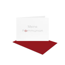 Lade das Bild in den Galerie-Viewer, Kommunionskarten Einladung B 6 quer Schleife