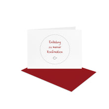 Lade das Bild in den Galerie-Viewer, Einladung Konfirmation DIN B 6 Einlegeblatt Kuvert