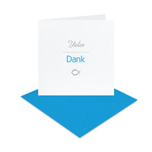 Lade das Bild in den Galerie-Viewer, Danksagung Kommunion Konfirmation quadratisch Fisch "Vielen Dank"