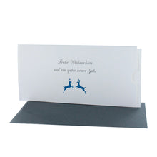 Lade das Bild in den Galerie-Viewer, Weihnachtskarte "Frohe Weihnachten und ein gutes neues Jahr" Schuber in verschiedenen Farben