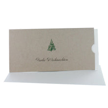 Lade das Bild in den Galerie-Viewer, Weihnachtskarte "Frohe Weihnachten" Schuber mit Weihnachtsbaum