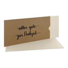 Lade das Bild in den Galerie-Viewer, Glückwunschkarte "alles gute zur hochzeit" Schuber grocerkraft in verschiedenen Versionen