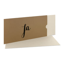 Lade das Bild in den Galerie-Viewer, Einladungskarte Hochzeit "Ja" grocerkraft Schuber