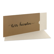 Lade das Bild in den Galerie-Viewer, Einladungskarte Hochzeit "wir heiraten!" grocerkraft Schuber versionen