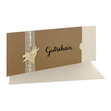 Lade das Bild in den Galerie-Viewer, Gutschein Schuber mit Spitze und mit ohne Herz desert grocerkraft