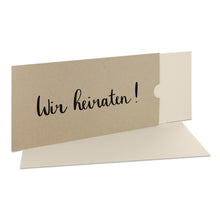 Lade das Bild in den Galerie-Viewer, Einladungskarte "Wir heiraten!" desert Schuber verschiedene Versionen