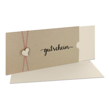 Lade das Bild in den Galerie-Viewer, Gutschein Schuber mit Herz desert/ grocerkraft