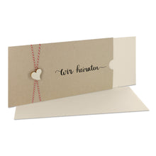 Lade das Bild in den Galerie-Viewer, Einladungskarte "wir heiraten" desert Schuber in verschiedenen Versionen