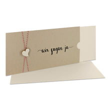 Lade das Bild in den Galerie-Viewer, Einladungskarte "wir sagen ja" desert Schuber