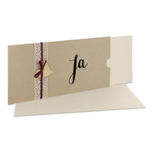 Lade das Bild in den Galerie-Viewer, Einladungskarte "Ja" desert Schuber Versionen