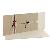 Lade das Bild in den Galerie-Viewer, Einladungskarte "ja" desert Schuber