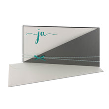 Lade das Bild in den Galerie-Viewer, Einladungskarte Hochzeit "ja" Kartentasche Versionen