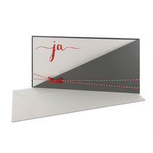 Lade das Bild in den Galerie-Viewer, Einladungskarte Hochzeit "ja" Kartentasche Versionen
