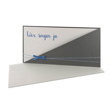 Lade das Bild in den Galerie-Viewer, Einladungskarte Hochzeit "Wir sagen ja" Kartentasche Farben