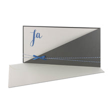 Lade das Bild in den Galerie-Viewer, Einladungskarte Hochzeit "Ja" Kartentasche Farben