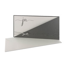 Lade das Bild in den Galerie-Viewer, Einladungskarte Hochzeit "ja" Kartentasche Versionen