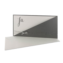 Lade das Bild in den Galerie-Viewer, Einladungskarte Hochzeit "Ja" Kartentasche Farben