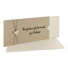 Lade das Bild in den Galerie-Viewer, Glückwunschkarte "Herzlichen Glückwunsch zur Hochzeit" Schuber desert in verschiedenen Versionen