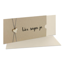 Lade das Bild in den Galerie-Viewer, Einladungskarte "Wir sagen ja" desert Schuber in verschiedenen Versionen