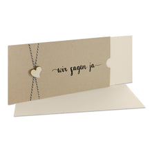 Lade das Bild in den Galerie-Viewer, Einladungskarte "wir sagen ja" desert Schuber