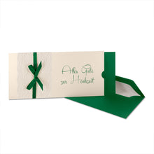 Lade das Bild in den Galerie-Viewer, Glückwunschkarte "Alles Gute zur Hochzeit" Schuber mit Spitzenband in verschiedenen Farben