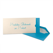 Lade das Bild in den Galerie-Viewer, Glückwunschkarte "Herzlichen Glückwunsch zur Hochzeit" Schuber in verschiedenen Farben