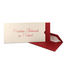 Lade das Bild in den Galerie-Viewer, Glückwunschkarte "Herzlichen Glückwunsch zur Hochzeit" Schuber in verschiedenen Farben