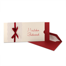 Lade das Bild in den Galerie-Viewer, Glückwunschkarte "Herzlichen Glückwunsch" Schuber mit Spitze in verschiedenen Farben