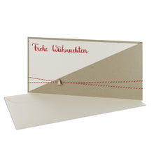 Lade das Bild in den Galerie-Viewer, Weihnachtskarte Kartentasche desert Frohe Weihnachten verschiedene Holzelementen