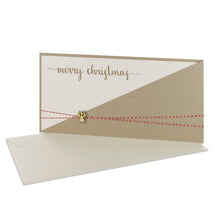 Lade das Bild in den Galerie-Viewer, Weihnachtskarte Kartentasche desert merry christmas mit Holzelementen