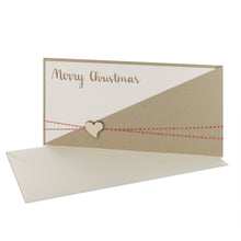 Lade das Bild in den Galerie-Viewer, Weihnachtskarte Kartentasche desert Merry Christmas Holzelementen