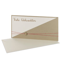 Lade das Bild in den Galerie-Viewer, Weihnachtskarte Kartentasche desert Frohe Weihnachten verschiedene Holzelementen