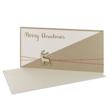 Lade das Bild in den Galerie-Viewer, Weihnachtskarte Kartentasche desert Merry Christmas Holzelementen