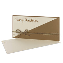 Lade das Bild in den Galerie-Viewer, Weihnachtskarte Kartentasche mit Jute Schleife desert grocerkraft mit verschiedenen Sprüchen