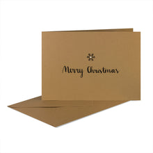 Lade das Bild in den Galerie-Viewer, Weihnachtskarte "Merry Christmas" mit Schneeflocke und Perle