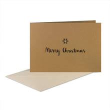 Lade das Bild in den Galerie-Viewer, Weihnachtskarte "Merry Christmas" mit Schneeflocke und Perle