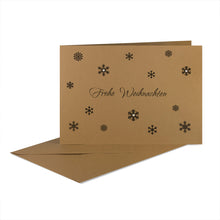 Lade das Bild in den Galerie-Viewer, Weihnachtskarte mit Schneeflocken und Perlen