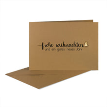 Lade das Bild in den Galerie-Viewer, Weihnachtskarte "frohe weihnachten und ein gutes neues Jahr verschiedene Holzelemente