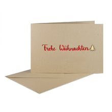 Lade das Bild in den Galerie-Viewer, Weihnachtskarte "Frohe Weihnachten" rot desert Holzelemente