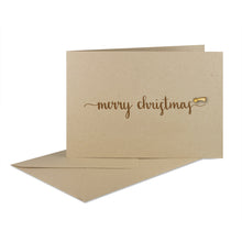 Lade das Bild in den Galerie-Viewer, Weihnachtskarte "merry christmas" braun, desert Holz