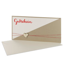 Lade das Bild in den Galerie-Viewer, Gutschein Kartentasche mit Herz desert