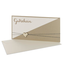 Lade das Bild in den Galerie-Viewer, Gutschein Kartentasche mit Herz desert