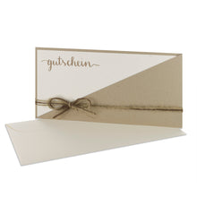 Lade das Bild in den Galerie-Viewer, Gutschein Kartentasche mit Juteschleife