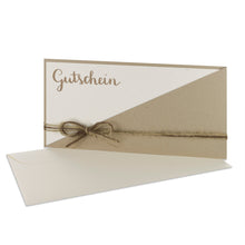 Lade das Bild in den Galerie-Viewer, Gutschein Kartentasche mit Juteschleife