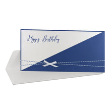 Lade das Bild in den Galerie-Viewer, Glückwunschkarte "Happy Birthday" blau / rot Einsteckkarte