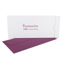 Lade das Bild in den Galerie-Viewer, Kommunion "Herzliche Einladung" Schuber Fisch